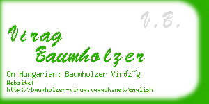 virag baumholzer business card